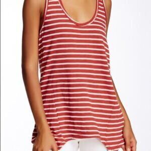H By Bordeaux Striped Cotton Tank size small